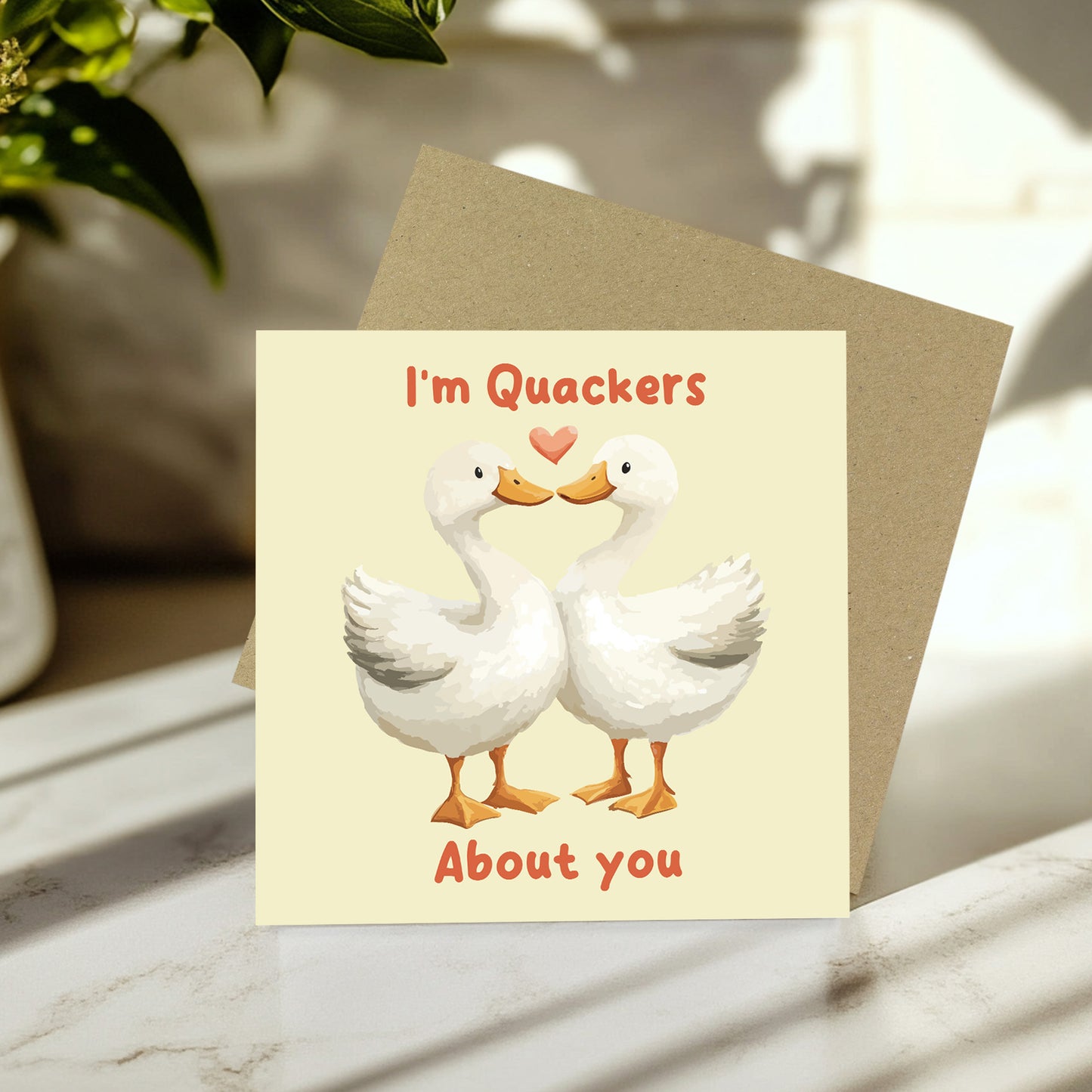 Anniversary Card For Him Her Im Quackers About You