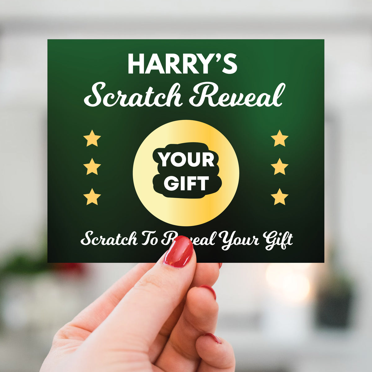 Personalised Scratch Reveal Surprise Card For Son Brother Dad