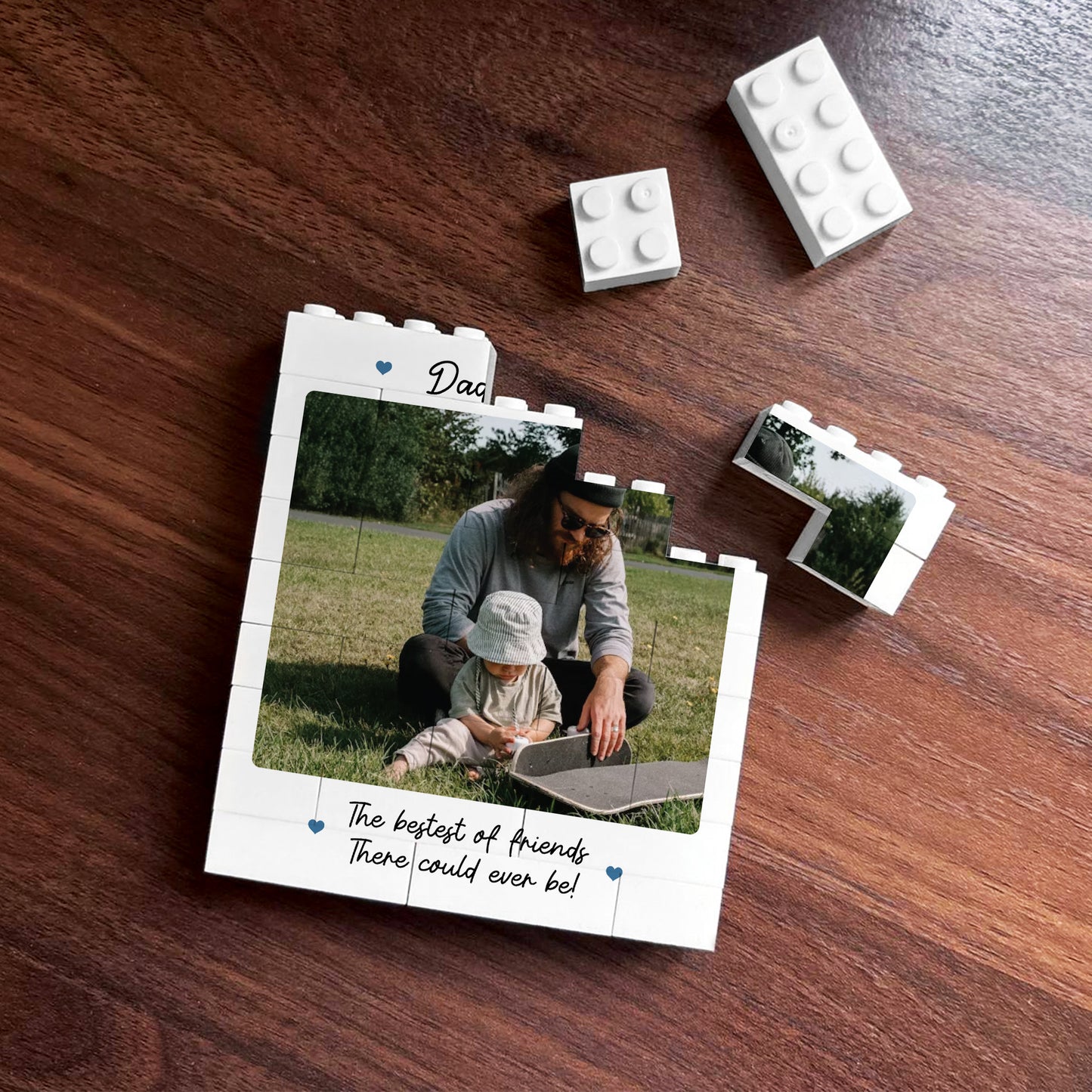 Personalised Fathers Day Photo Block Thank You Gift for Dad
