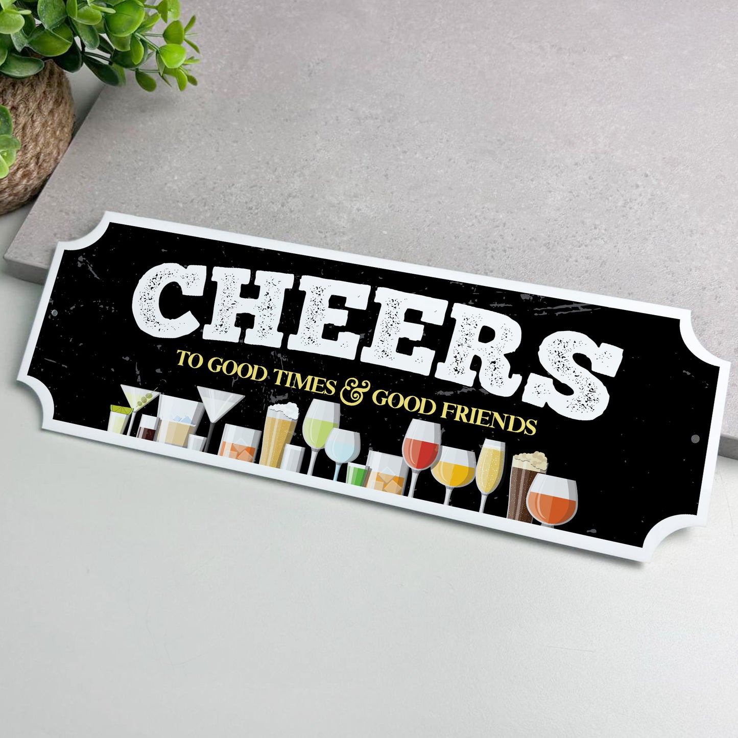Cheers Plaque Bar Accessories for Home Pub Outside Decoration