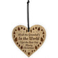 Christmas Gift For Grandad Hanging Wooden Heart Grandparent