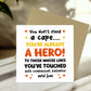 Thank You Card For HERO Thank You Card For Teacher Volunteer