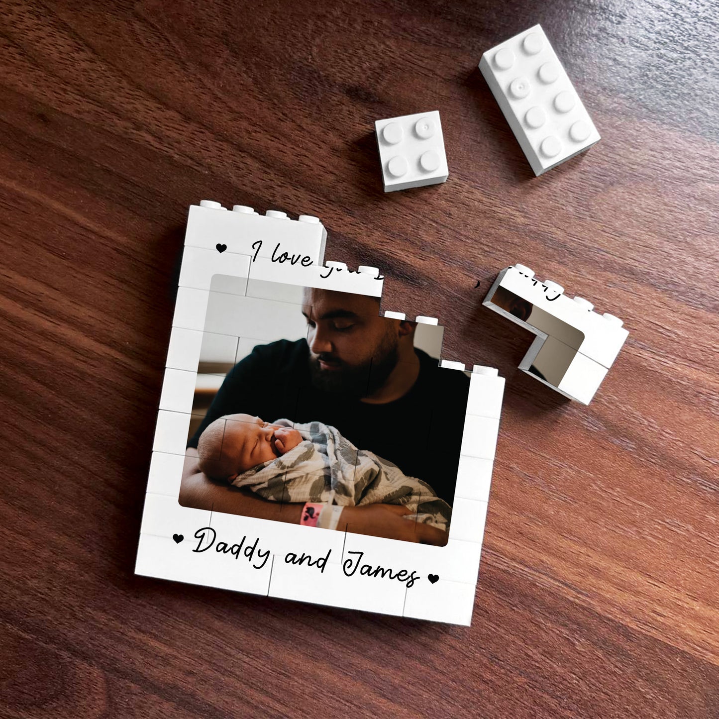 Personalised Gift For Fathers Day Birthday Brick Photo Block