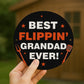 Fathers Day Gift For Grandad Best Flippin Grandad BBQ Sign