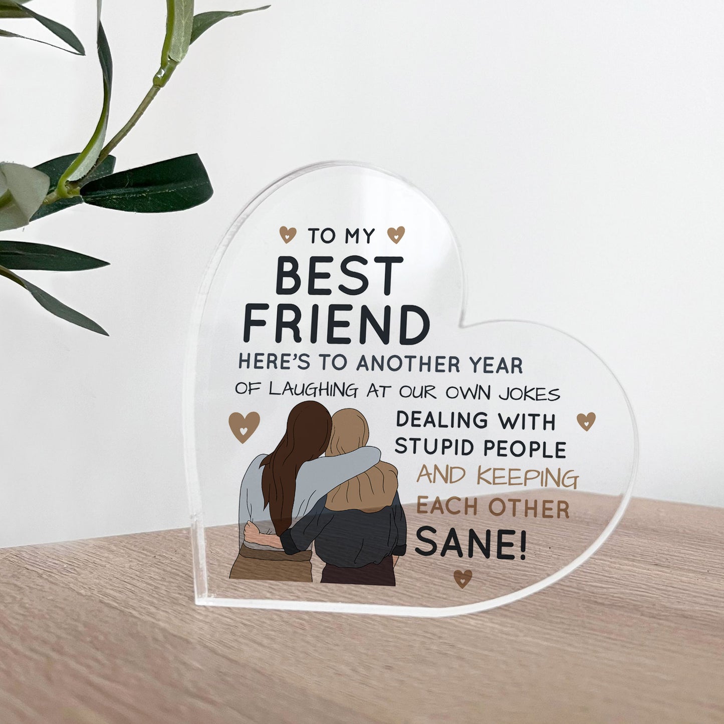 Friendship Gifts Acrylic Plaque Best Friend Gift For Her