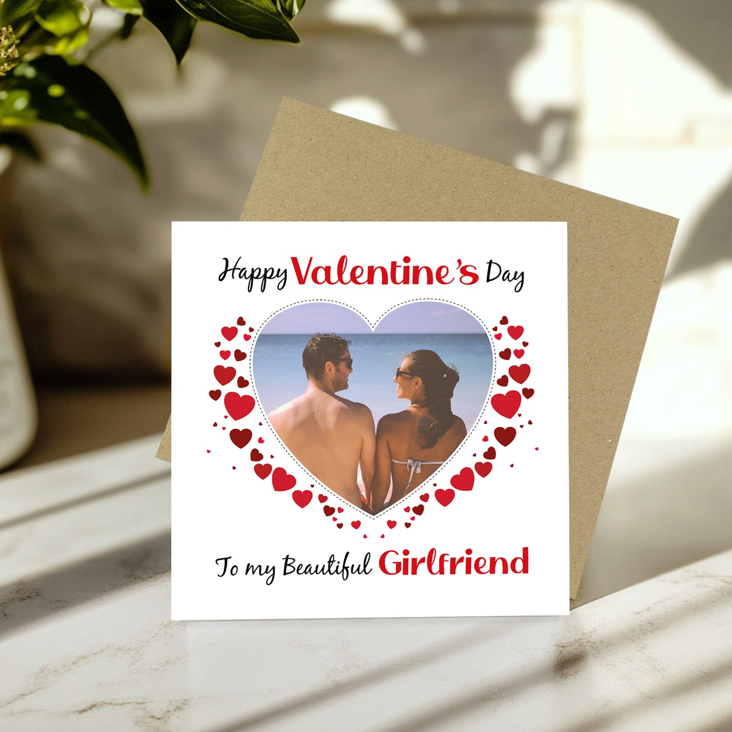 Valentines Day Personalised Photo Valentines Card For Girlfriend