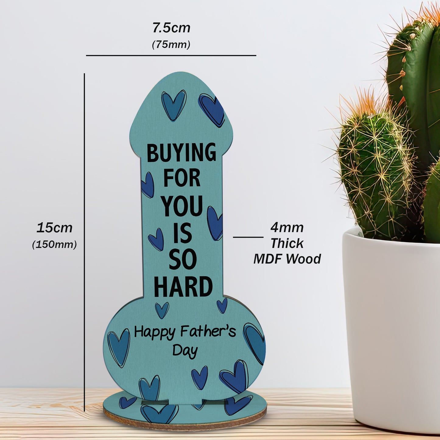 Funny Fathers Day Wooden Plaque Novelty Gift For Dad Joke Rude