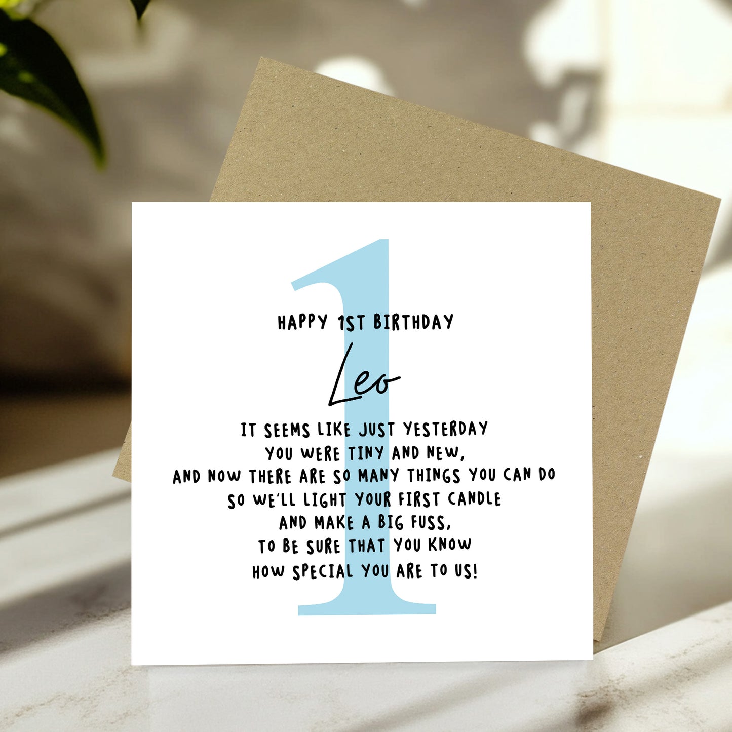 Personalised Happy 1st Birthday Card Son Grandson Nephew Godson