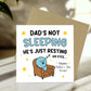 FUNNY Dad Card For Fathers Day Hes Just Resting His Eyes Humour