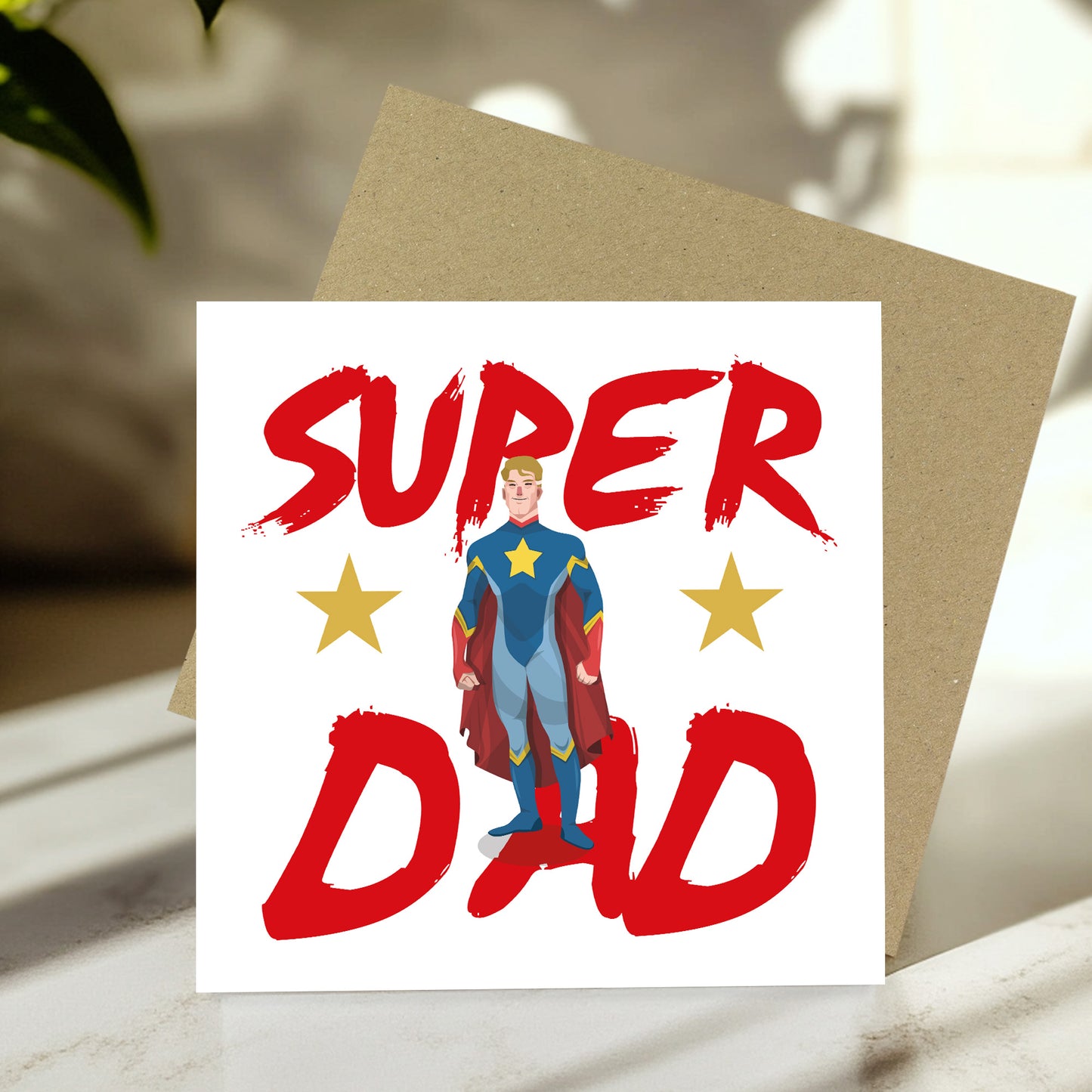 Super Dad Card For Fathers Day Birthday Superhero Card For Dad