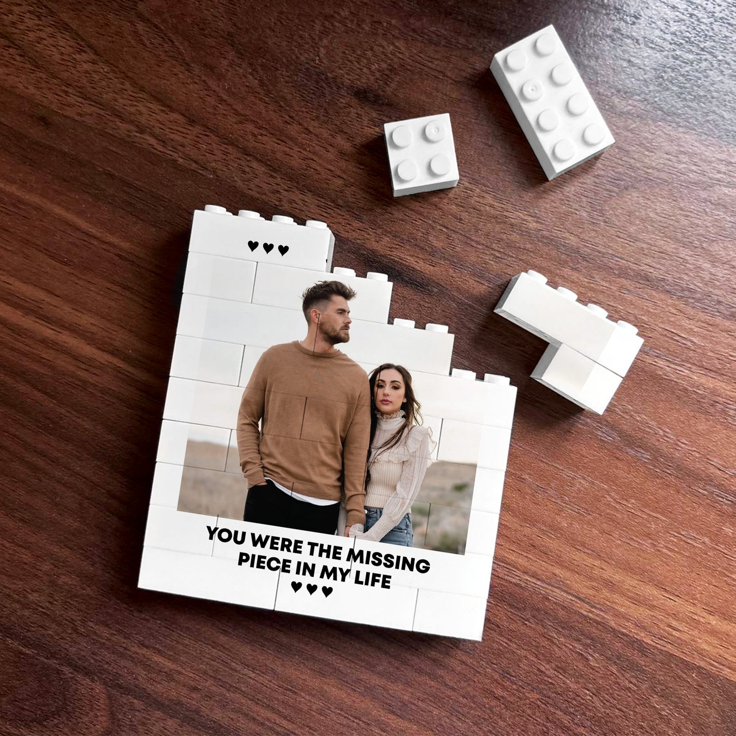 Personalised Photo Block Gift For Husband Boyfriend Missing Piec