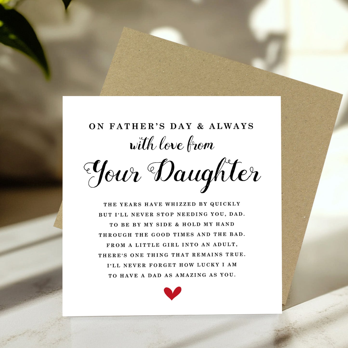 Fathers Day Card From Daughter Happy Fathers Day 145x145mm Card