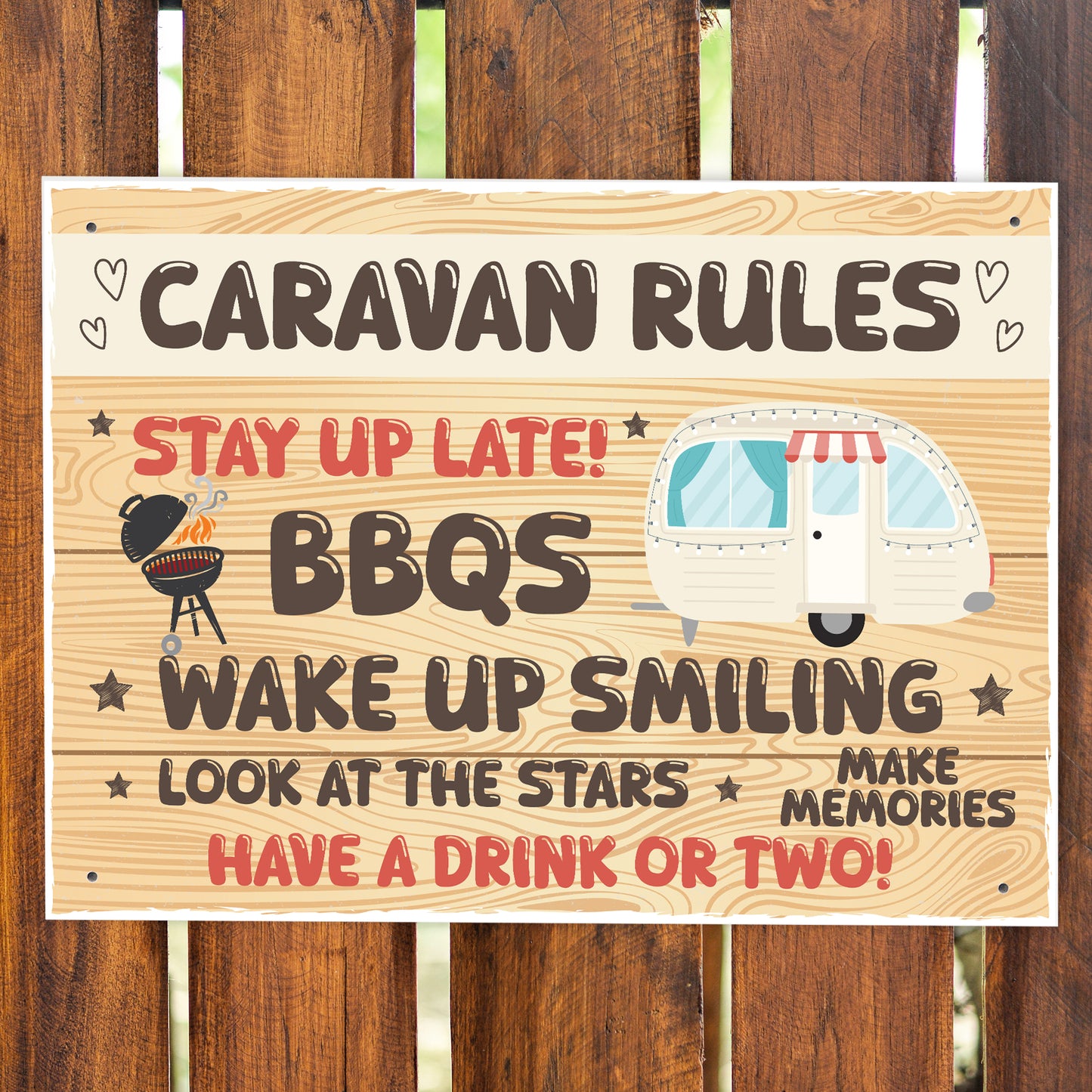 CARAVAN RULES SIGN For Caravan Door Plaque Caravan Sign For Home