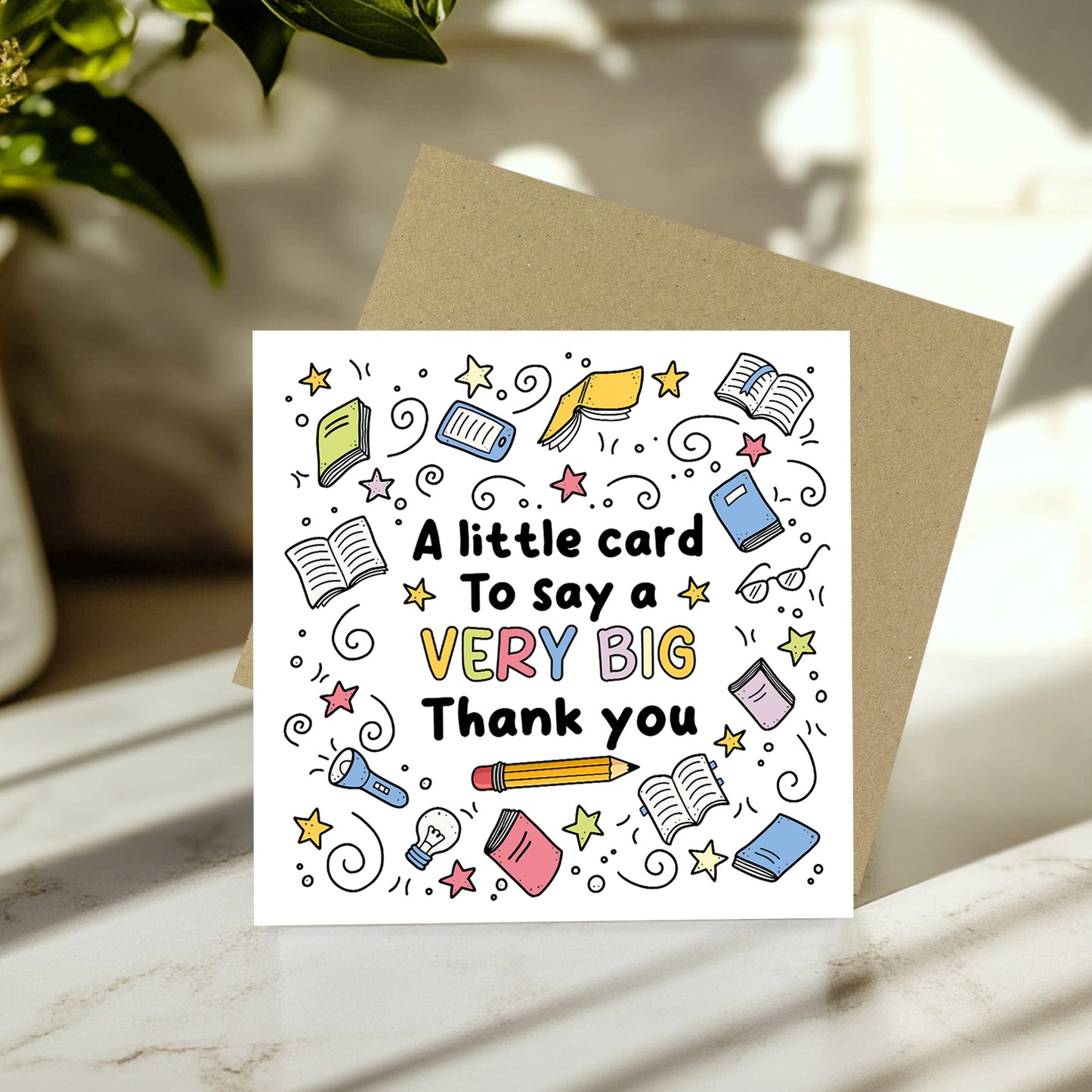 Thank You Card For Teacher, Card For Him Her Appreciation Card
