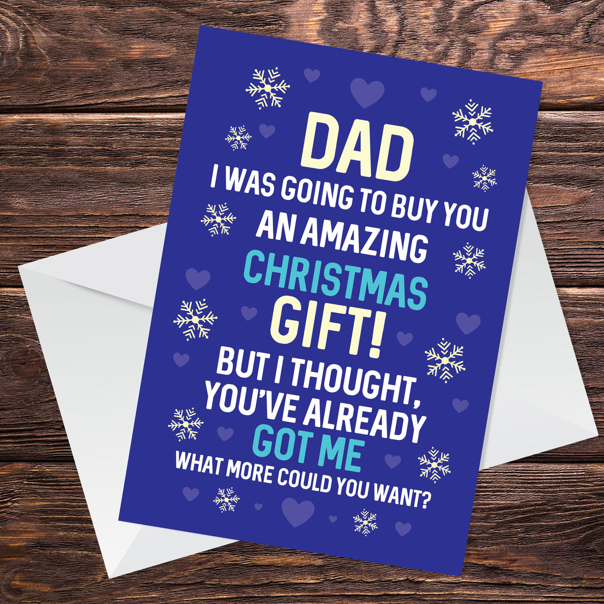 Funny Joke Christmas Card For Dad Christmas Cards For Him