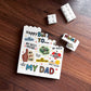 Dad Gift For Birthday Dad Building Block Dad Plaque Gift