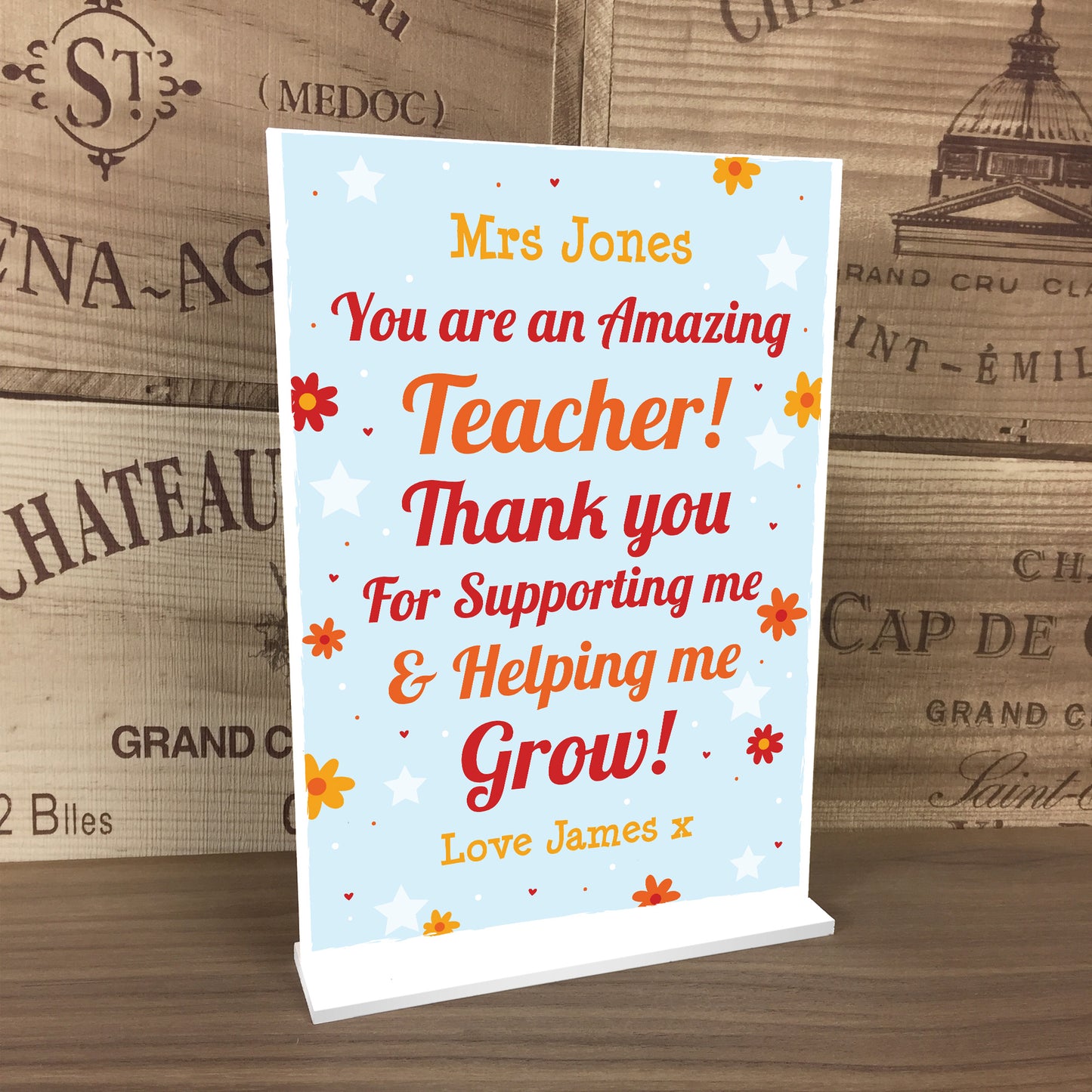 Teacher Thank You Personalised Gifts From Students Nursery