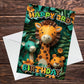 3rd Birthday Card for Boys Girl Jungle Animals Birthday Card