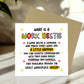 Birthday Card For Bestie WORK BESTIE Card With Kraft Envelope