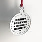 Mum Memorial Hanging Engraved Plaque Bauble Gift Graveside Decor