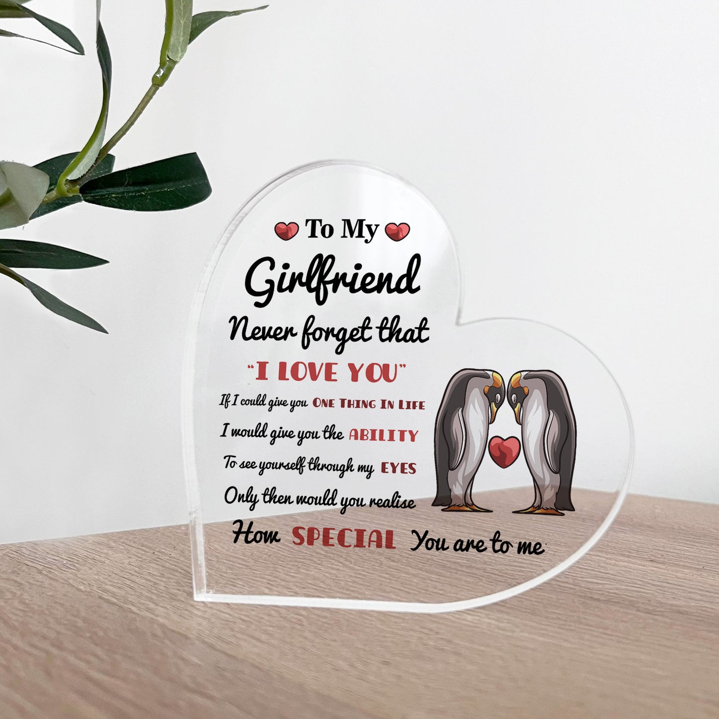 Never Forget That I Love You Gift For Girlfriend Acrylic Plaque