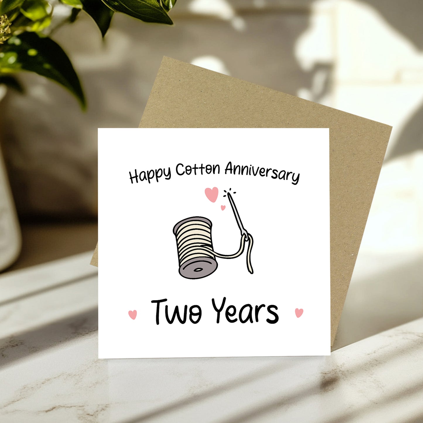 Cotton Anniversary Card For Husband Wife 2nd Anniversary Card