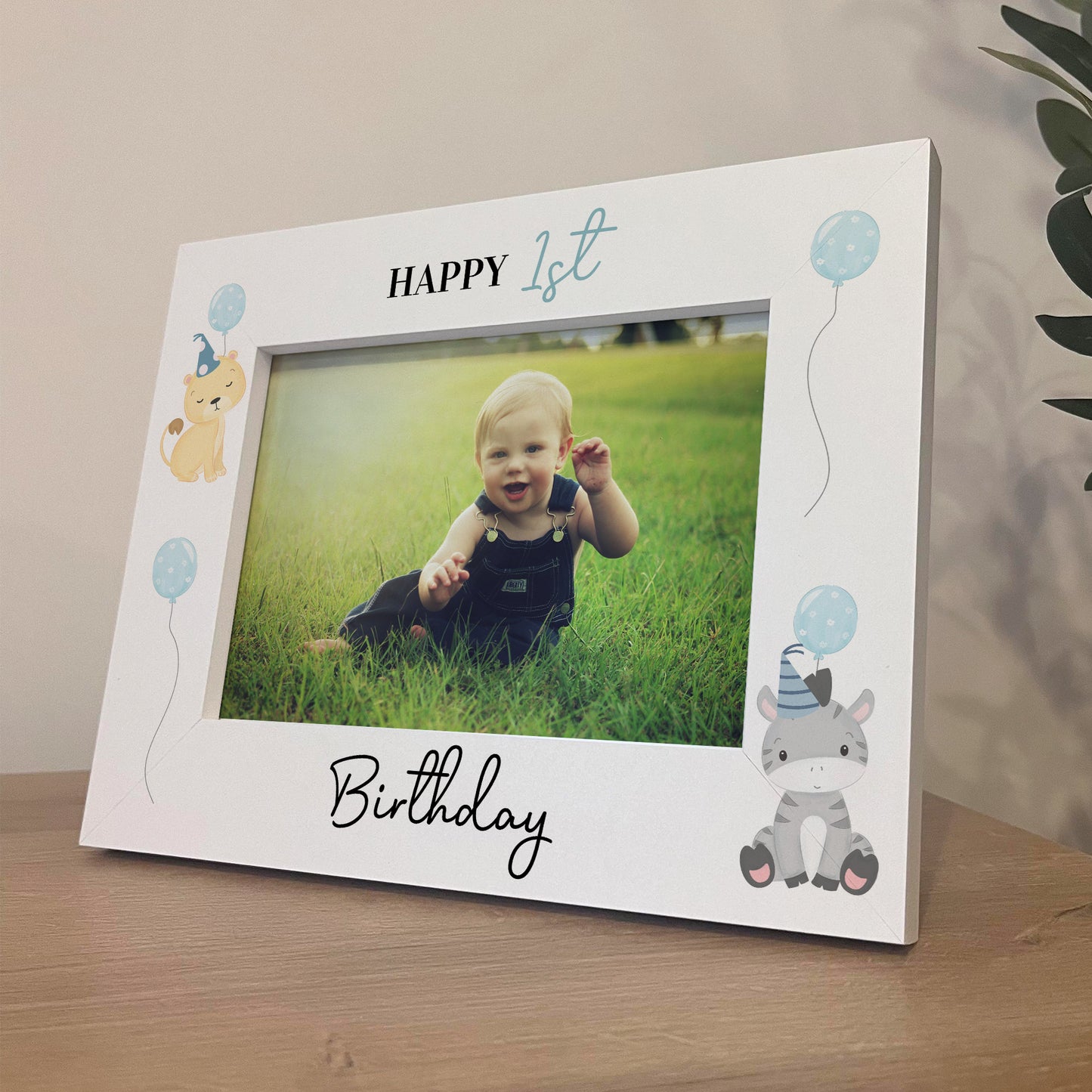First Birthday Gifts For Baby Boy White Wooden 7x5 Photo Frame
