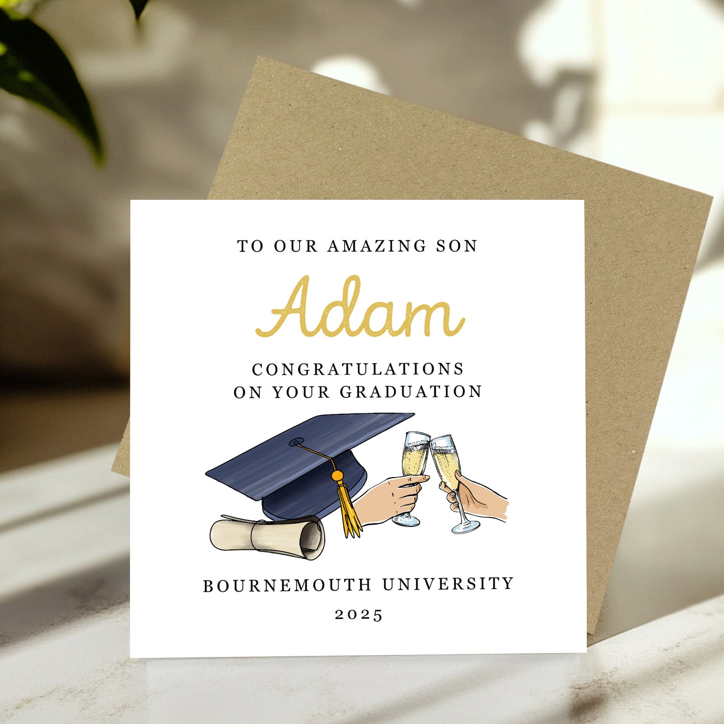 Personalised Graduation Card For Son Congratulations Graduate