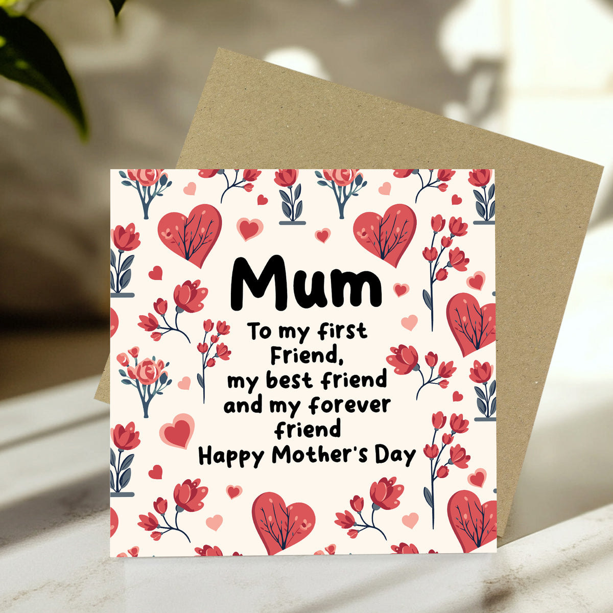 Mothers Day Card For Best Friend Card Mum Card With Envelope