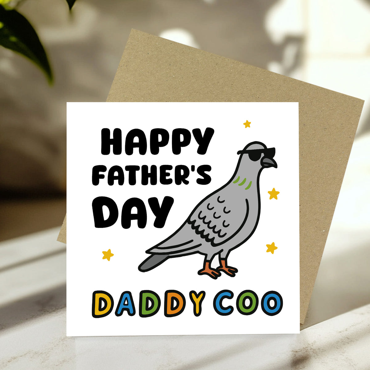 Funny Card For Dad For Fathers Day DADDY COO Card With Envelope