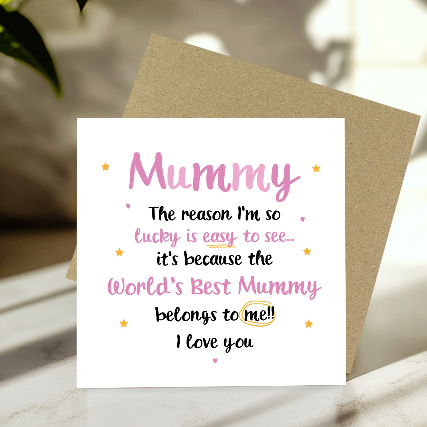 Birthday Card For Mummy BEST MUMMY Card From Daughter Son