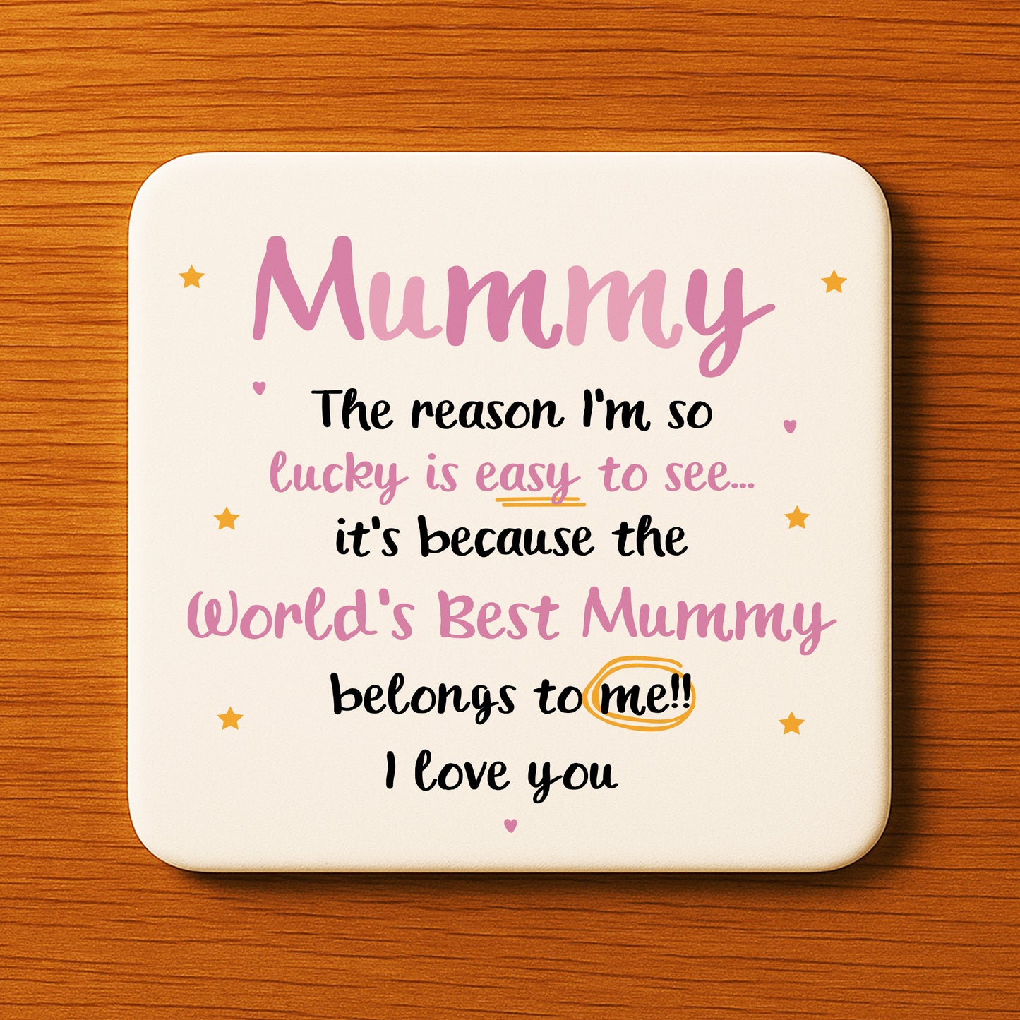 Gifts For Mummy MUMMY COASTER Mummy Birthday Gift From Daughter