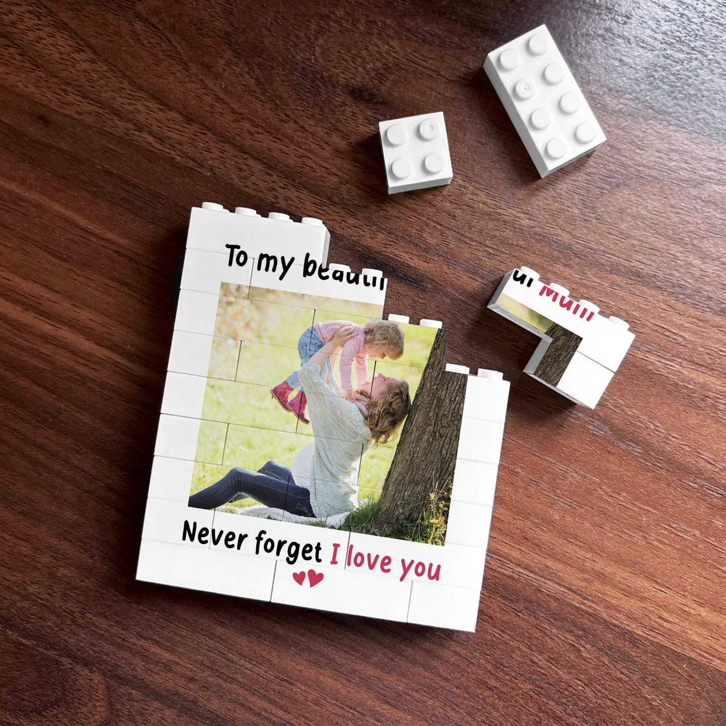 Personalised Gifts For Mum Building Photo Blocks Mothers Day