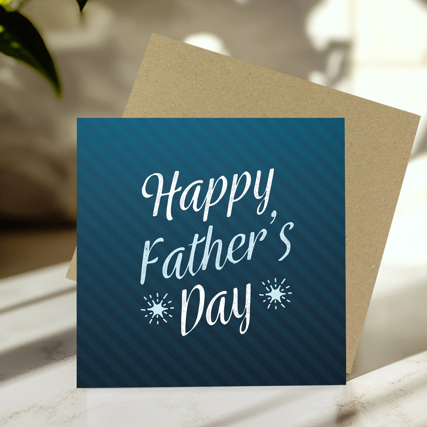 Happy Fathers Day Card With Kraft Envelope Novelty Dad Card