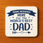 Worlds Best Dad Coaster Gift For Fathers Day Birthday Gift