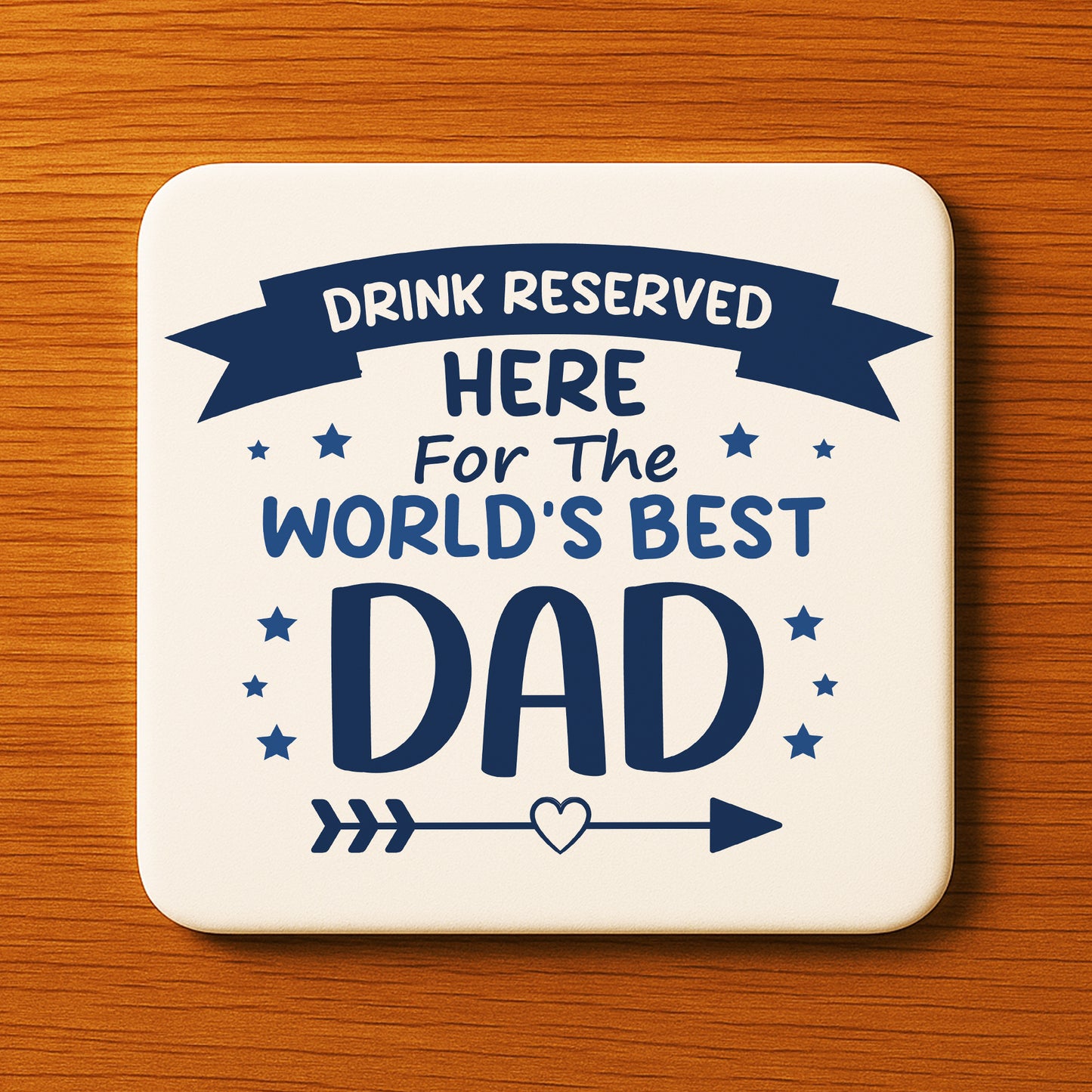 Worlds Best Dad Coaster Gift For Fathers Day Birthday Gift