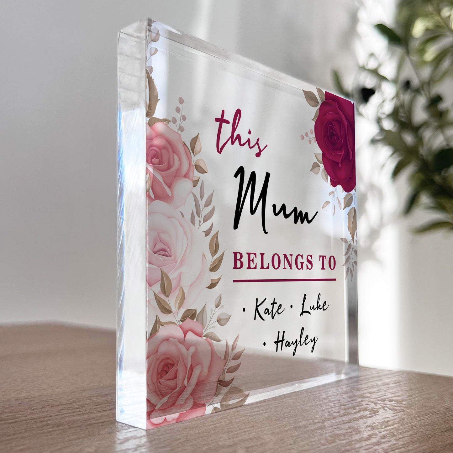 Gift For Mum For Mothers Day Birthday Personalised Plaque