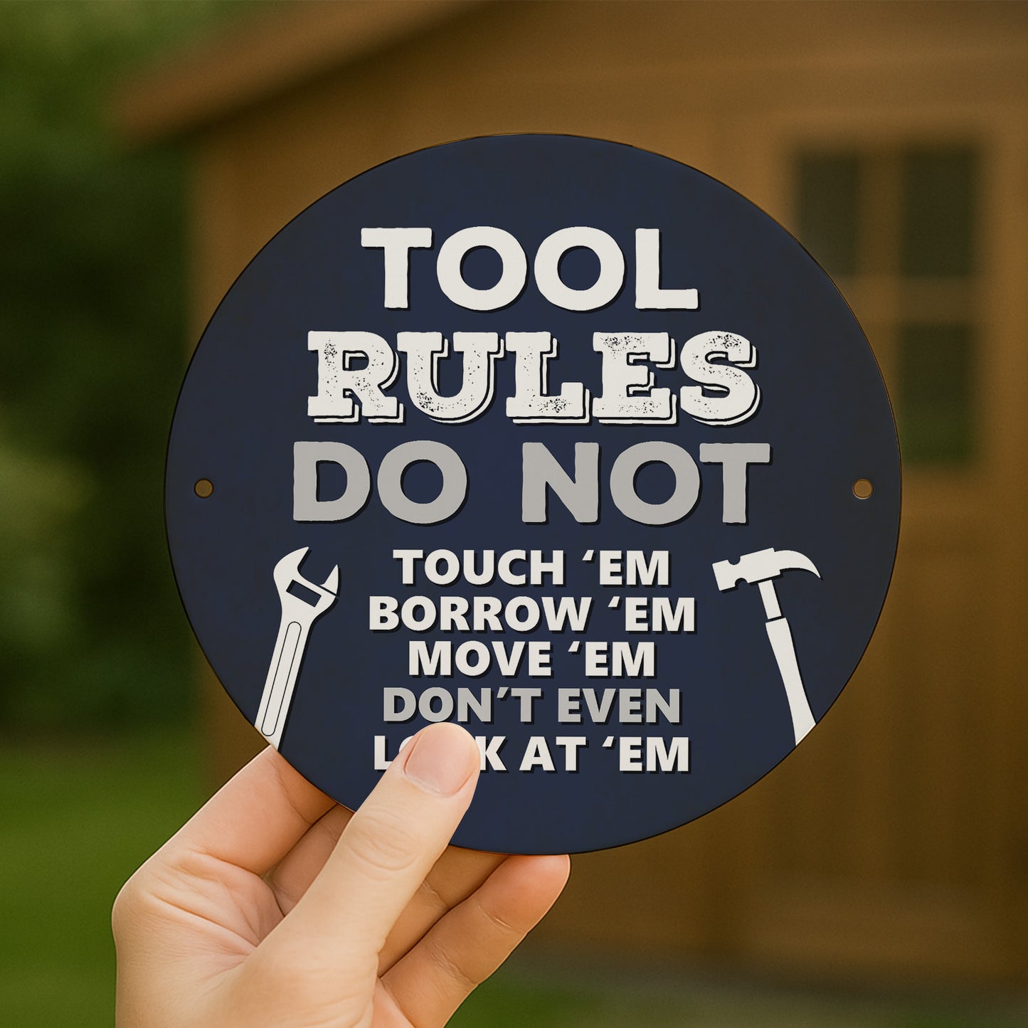 TOOL RULES Sign For Shed Plaque Funny Sign For DIY Enthusiast