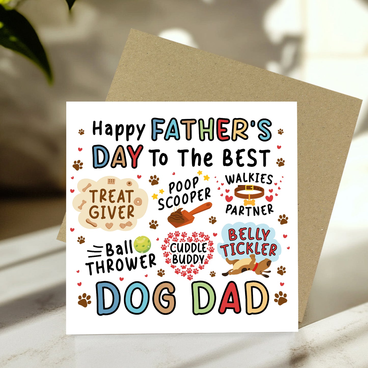 Happy Fathers Day Card From The Dog Fathers Day Card For Dad
