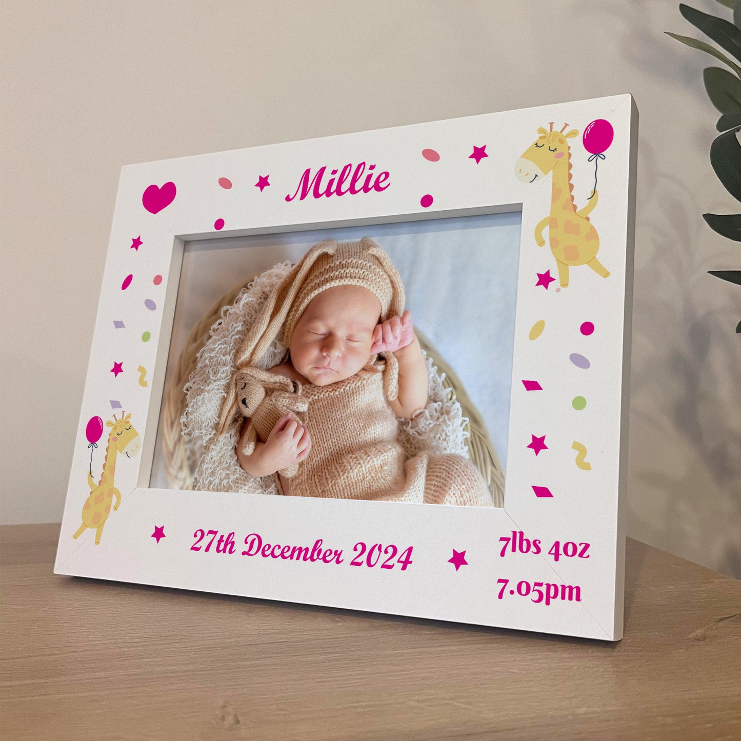 Newborn Baby Girl Keepsake Gifts Personalised Birth Details
