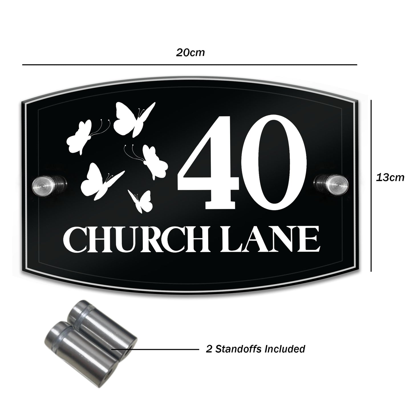 Contemporary House Sign Plaques Door Number Personalised Address