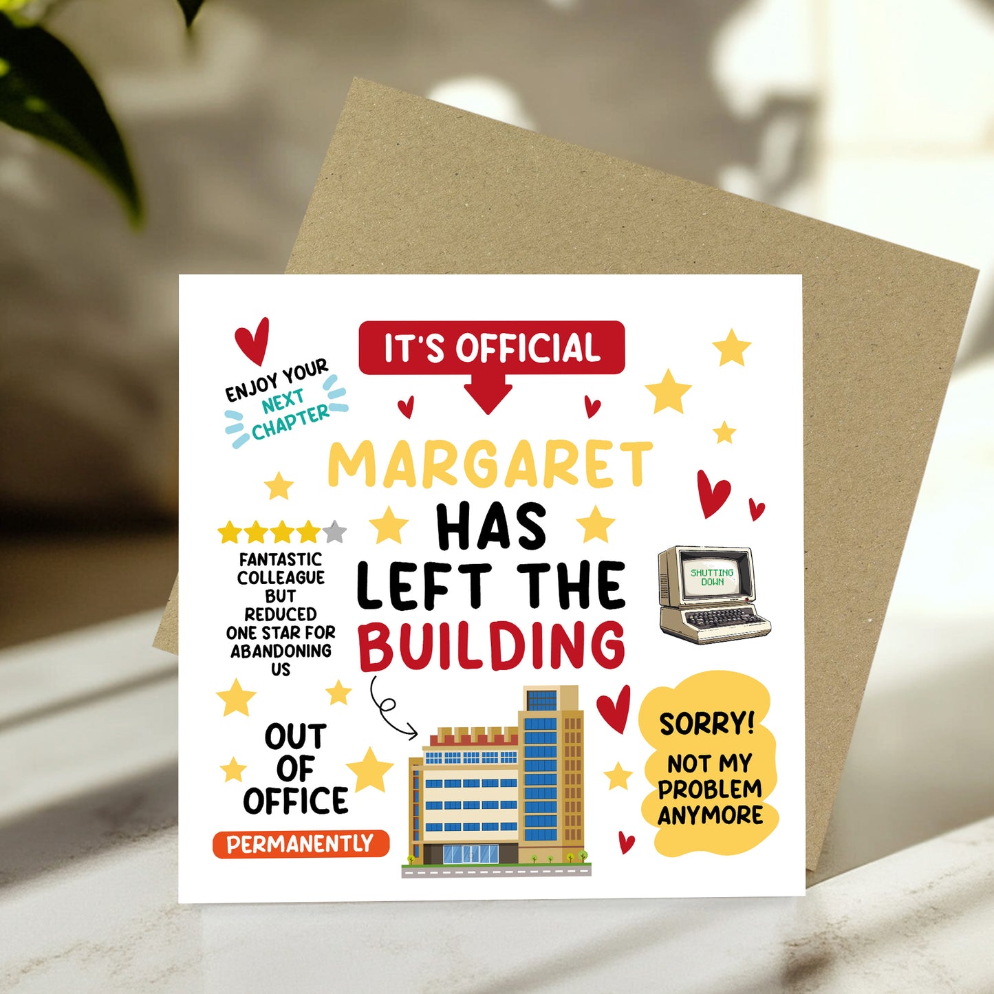 Funny New Job Card For Colleague Co Worker Personalised Card