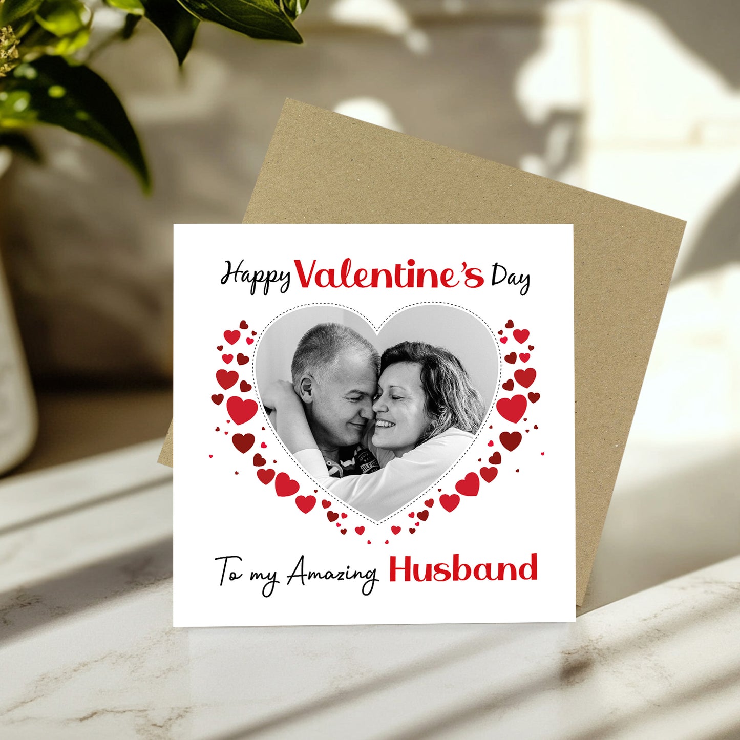 Valentines Day Personalised Photo Valentines Day Card To Husband
