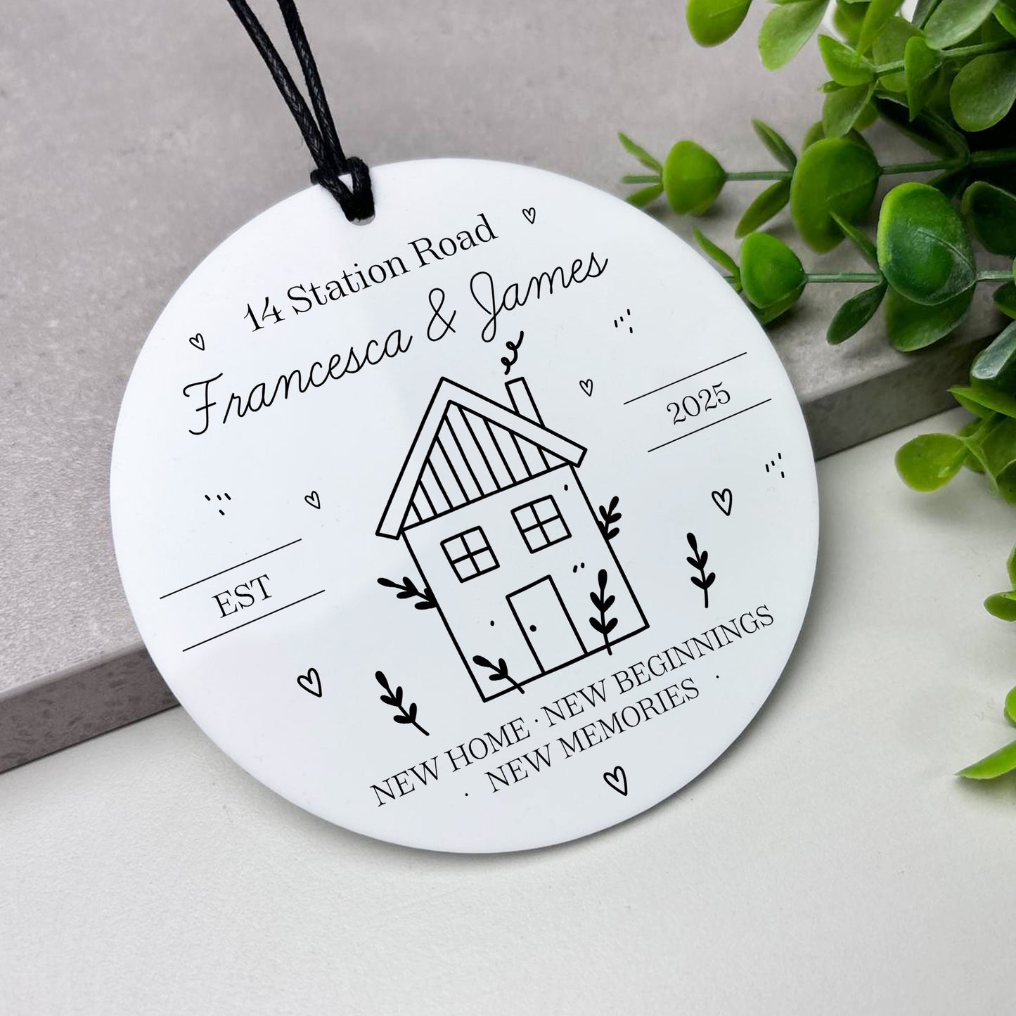Congratulations New Home Gift For Couple Personalised Plaque