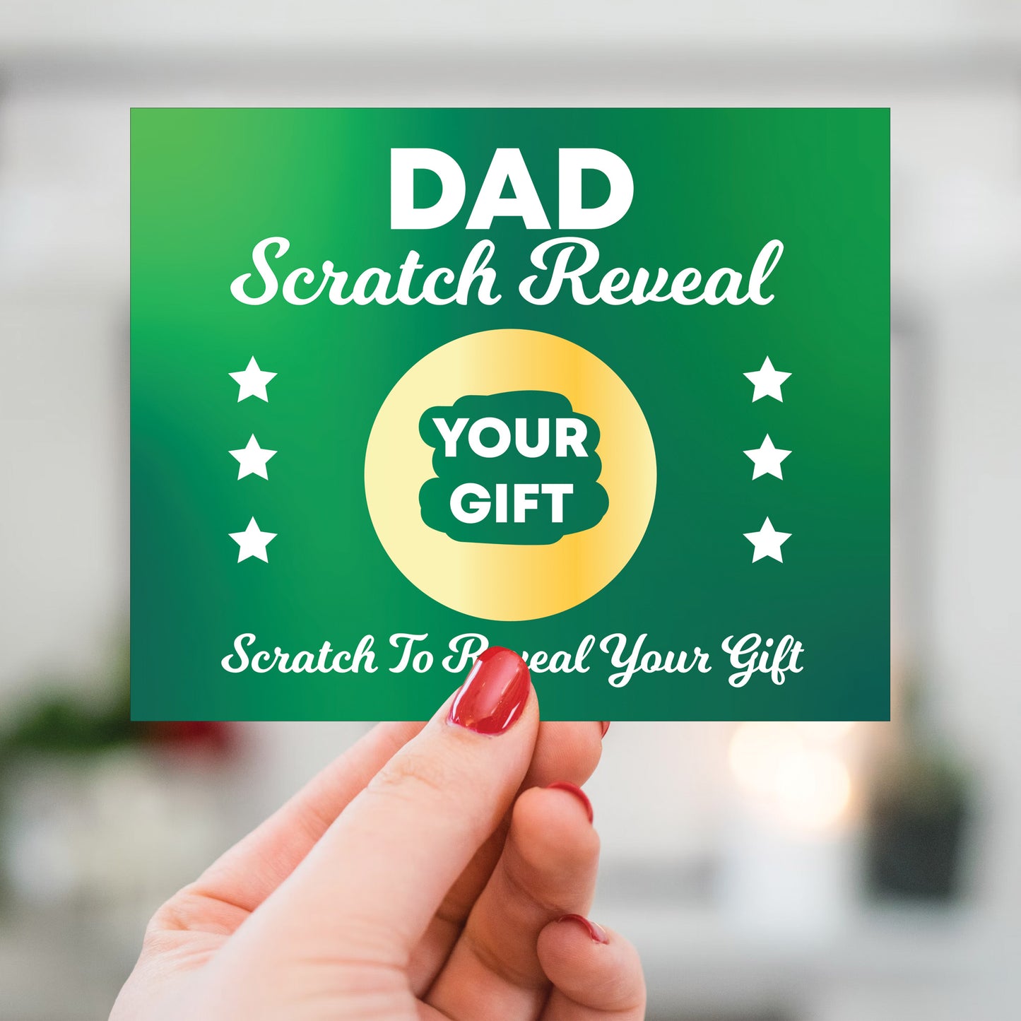 Dad Scratch Card Gift Reveal For Birthday Dad Card Scratch off
