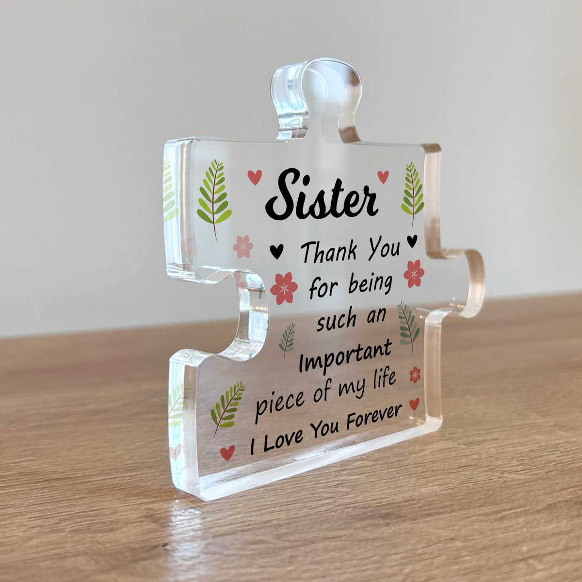 Gifts For Sister Acrylic Puzzle Piece Best Sister Gifts