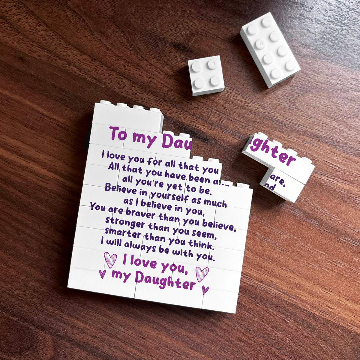 Daughter Sentimental Gift Poem Building Block Daughter Gift Idea