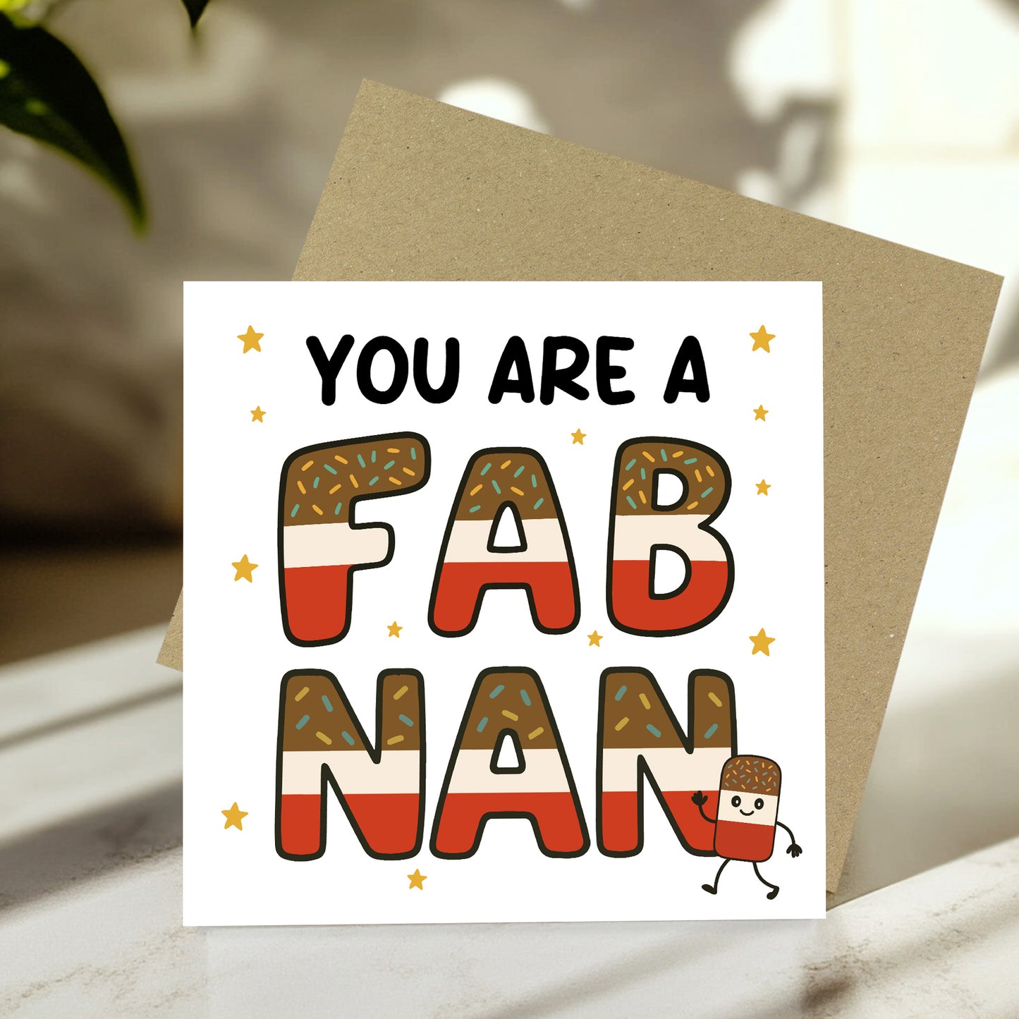 You Are A FAB NAN Card Happy Birthday Card For Nan From Grandson