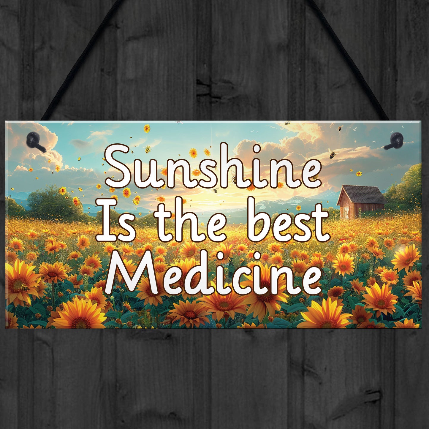 Garden Signs For Outside Sunshine Is The Best Medicine Yard Sign