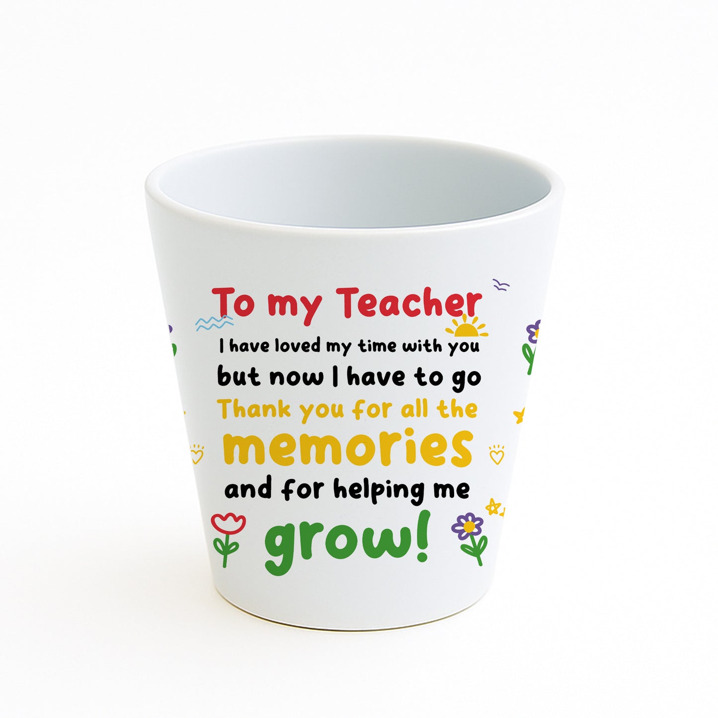 Teacher Gifts 10cm x 9cm Plant Pot Gifts for Teacher Leaving